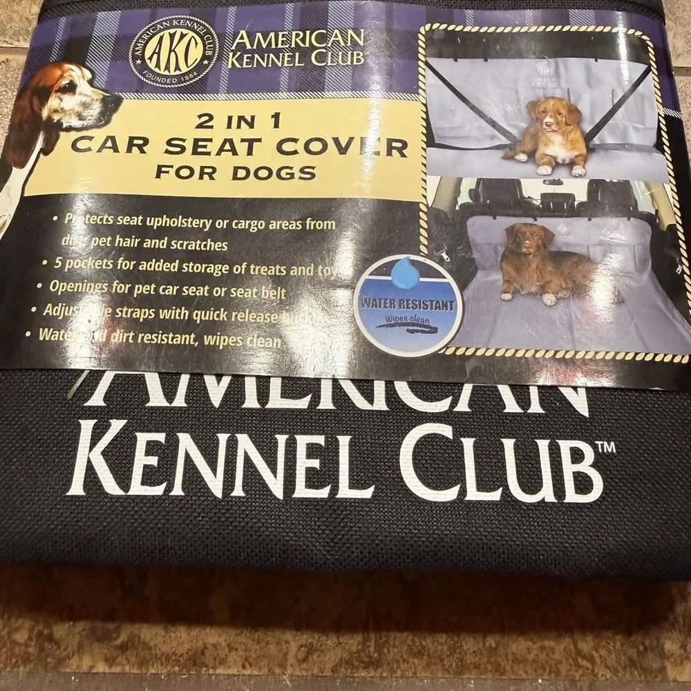 American Kennel Club Black Car Seat Cover for Dogs